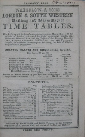 LSWR Timetable