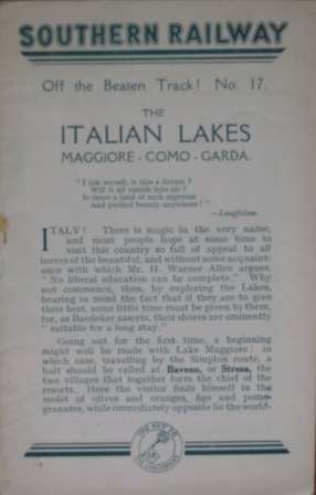 The Italian Lakes - Off the Beaten Track, No 17