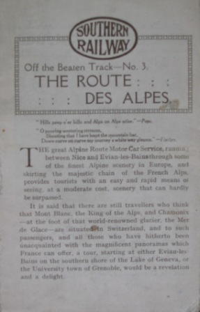 The Route Des Alpes - Off the Beaten Track, No 3