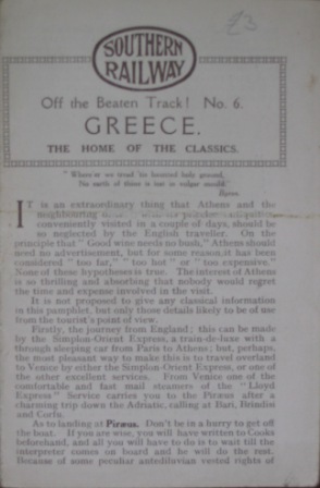 Greece - Off the Beaten Track, No 6