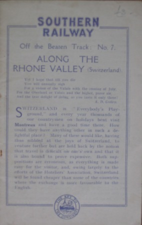 Along the Rhone Valley - Off the Beaten Track, No 7
