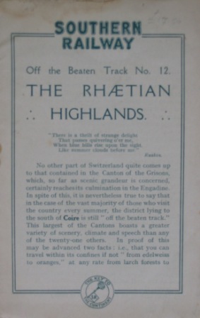 The Rhaetian Highlands - Off the Beaten Track, No 12